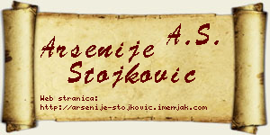 Arsenije Stojković vizit kartica
